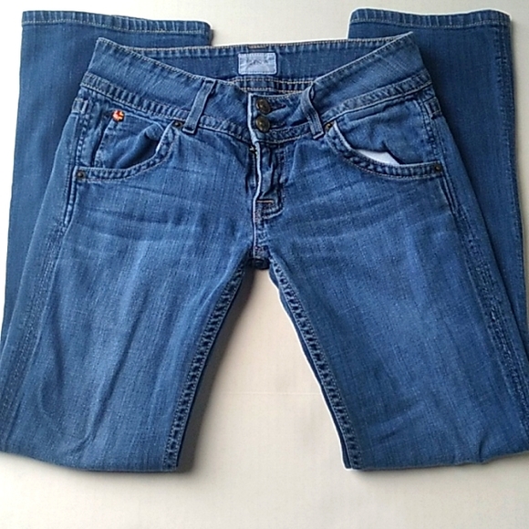 Womens Hudson  Bootcut Triangle Flap Pocket Low Rise Jeans 25 - Picture 2 of 6